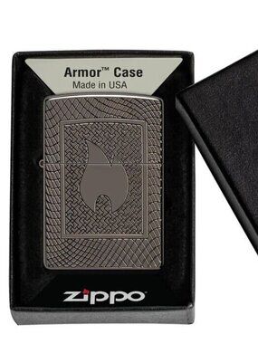 Deep Carve Armor Lighter, High Polish Black Finish Zippo Lighter